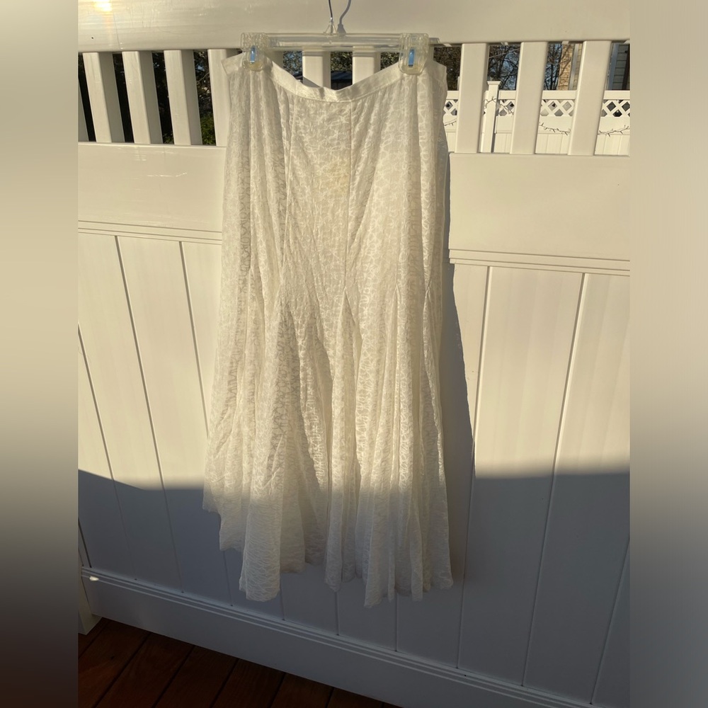 NWT Free People Intimately|KISS KISS HALF SLIP Maxi skirt Shear lace XL Festival - Picture 3 of 8